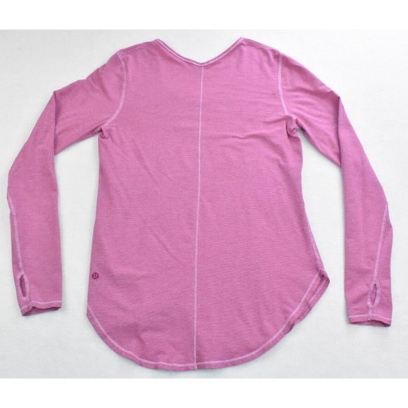 Lululemon Yogini 5 Year Women's Top Size 6 Pink Long Sleeve Tee - Picture 6 of 12
